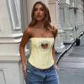 Solid Spliced Diamonds Hollow Out Vests for Women Strapless Sleeveless Tunic Temperament Vest Female