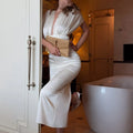 Women Sexy Satin Halter Neck Backless Deep V Midi Dress Slim Sleeveless Solid Elegant Evening Party Prom Dress 2026Summer
