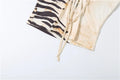 Tiger Print Vest Women Standing Collar Bandage Tassel Hollow Hip-Hop Style Sexy Summer Wild Street Fashion Slim Tops
