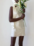 Customer Custom White Adjustable Strap Slip Night Dress
