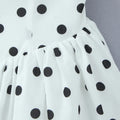 Spliced Lace Up Prom Dresses for Women Halter Sleeveless High Waist Dot Printing Sexy Fashionable Puff Dress Female