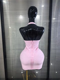 4 Colors Women Sexy Halter Off the Shoulder Bodycon Mini Bandage Dress Celebrate Fashion Nightclub Party Homecoming Outfit