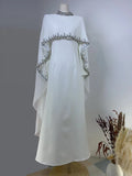 Women Diamond Shawl Design Abaya Eid Mubarek Muslim Dresses Robe Long Sleeve Vestidos Fashion Abayas For Women Isamic Clothing