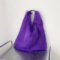 00s Cool Y2k Street Girls Hot Fluffy Furry Shoulder Bag Women Luxury Brand Fashion Faux Fur Hobos Big Tote Bag Harajuku Handbags