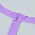Women Summer Party Purple Bandage Dress Mini Halter Sexy Girl Evening Dress Elegant One Piece Vestidos Fee Shipping