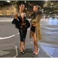 Women Vintage Tiger Print Long Coat Large Fluffy Fur Collar Waist Tie Belted Wrap Coat 2026 Winter Fashion Elegant Outerwear