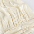 High End Sexy Shiny Fabric Halter Neck Vest Female Sleeveless Ruched Design Backless Tank Top for Chic Daily Outing