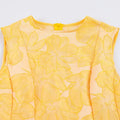 New Embroidery Elegant Yellow Midi Dresses For Women O Neck Sleeveless High Waist Temperament Female Fashion Style Dress