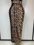 Women Sexy Leopard Print Sleeveless Bodycon Dresses 2025 Celebrity Elegant Evening Club Party Luxury Birthday Guest Gowns