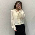Women Fashion Cardigan Spring Autumn Solid Lace-Up Single-Button Sweaters Chic Casual Commuter New 2026 Female Jumpers