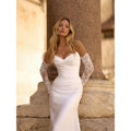 Sweetheart Neck Long Train Prom Dress Wedding Dress Lace Applique vestidos de noche Twist Ruched Elegant Evening Dresses