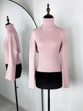 Women's Ribbed Knit Turtleneck Cutout Shoulder Halter Vest Long-Sleeved Shawl 2-Piece Set Slim Y2K Sexy Street Autumn Top