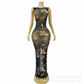 Glam Mesh Temperament Waist High Transparent Dress Adult Model Catwalk Trendy Cocktail Party Evening Dress Mini Vestido Glam Hot