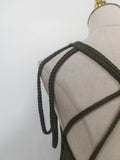 Solid Loose Hollow Out Dresses for Women O Neck Sleeveless High Waist Minimalist Dress Femle Clothes