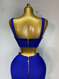 Women Sexy Bandage Crop Top Pant Set Evening Party Club Luxury Birthday High Street Fashion Elegant Luxury Birthday Outfit
