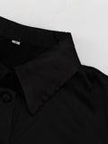 Elegant Buttons Women Shirts Lapel Collar Long Sleeve Chic Fitted Shirt for Daily Commute Wear Fashion Autumn New