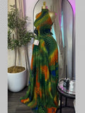 2026 New Women O-neck Sleeveless Floral Print Mermaid Maxi Dress Evening Birthday Beach Sexy Night Party Long Dresses