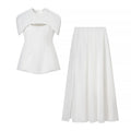 Solid Three Piece Set for Women Square Collar Sleeveless Top with Shawl Sheer Mesh Long Skirt Sexy Outfit Female