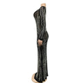 Gorgeous Crystal Gown for Womens Beautiful Deep V Neck Rhinestone Maxi Dress Sexy Clubwear Special Occasion Outfits