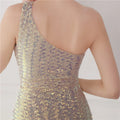 High Quality Women Design Maxi Dress Sexy One Shoulder Sequin Evening Dress Party Night Elegant Long Prom Dress Vestidos