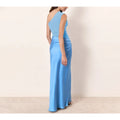 Solid Slimming Dresses for Women Slanted Collar Sleeveless High Waist Temperament Dress Female Fashion