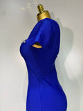 Celebrity Elegant Bandage Long Party Dress 2025 Women Sexy Square Collar Stretch Evening Prom Gown Club Luxury Birthday Dresses