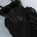 2026 Elegant Black Lace Spaghetti-Strap Maxi Dress Black Floral Lace Party Evening Gown Birthday Prom Vestidos