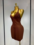 Women Sexy V Neck Backless Mini Bodycon Bandage Dress 2026 Elegant Evening Nightclub Evening Party Cocktail Prom Dress