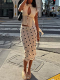 Solid Loose Spliced Hollow Out Shirts for Women Turtleneck Short Sleeve Vacation Casual Shirt Female Summer Fashion