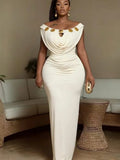 Wmstar Dresses for Women Wholesale New Style  Fashionable Sexy Backless Pleated Fitted Halter Neck Dress for Women Summer