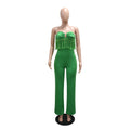 Sexy Women Fringe Jumpsuits One Piece Outfits Women Summer Bodycon Jumpsuit Strapless Sleeveless Female Streetwear Overalls