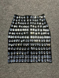 New Ladies Sparkling Luxury Crystal Backless Strapless Crop Top Diamond High Waisted Skirt Empire Shorts Women Set