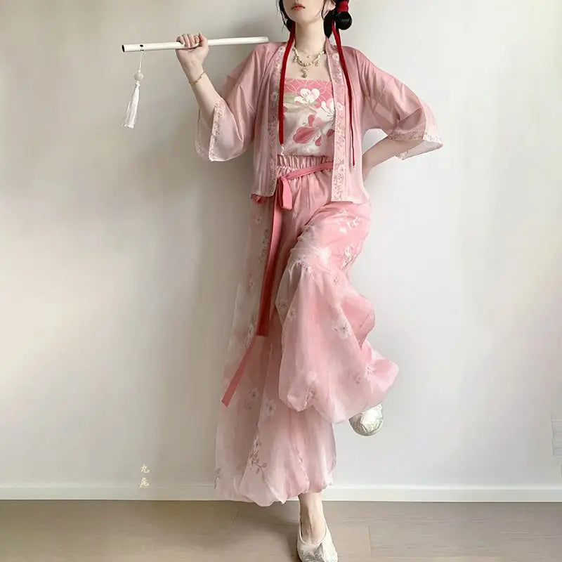 Olive Girl Pink Hanfu Dress 2026 S-L XS-3XL Plus Size Hanfu Chinese Dress Traditional Chinese Clothing Chinese Heritage Fashion Women
