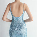 Women Strap Party Maxi Dress Sexy V Neck Evening Dress Celebrity Purple Sequin Dress Long Prom Formal Occasion  Dress