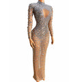 2026 Perspective Sparkling Diamond Crystal Evening Crystal Birthday Evening Dress Robe De Soiree Elegante Pour Femme Prom Dress