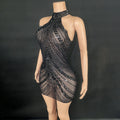 High-End Luxury Performance Clothes Nightclubs  Full Of Diamonds Neck Skirts Female Singers Models Catwalk Vestido De Luxo Festa