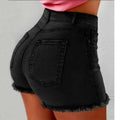 Summer Women Zipper Fly Washed Regular Denim Short Pants Classic Streetwear Fashion Shorts Jeans High Waisted Jeans