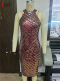 Sequin Dress Sexy Shiny Banquet Club Dress Women Elegant Bodycon Party Dress Mujer Club Party Dresses Midi Pencil Vestido