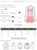 Sweet Sexy Patchwork Dress Women Bow Sleeveless Ruffled Ruffled Hem Elegant Stretch Skinny Vacation Party Clubwear