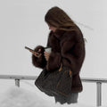 2026 Winter Faux Fur Coat Women Brand Fashion Fluffy Fox Fur Outerwear Overcoat Girl Street Style Furry Warm Jacket