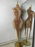 Sparkly Tassels Women Sexy High Split Sleeveless Mesh See Through Party Nightclub Birthday Dress Performance Costume Stage Wear