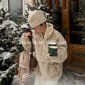 Iconic Chic Street Fashion Girls Faux Mink Fur Hoodies Sweatshirts Women Retro Luxury Front Zipper Eco Fur Jacket Coats