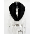 Elegant Faux Fur Coats Women's Warm Puffy Slim Long-Sleeve Collared Cardigan Winter Fashion High-Street Women Outwear