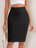 Quality High Waist Women Pencil Bandage Skirts Rose Pink Slim Tight Elastic Streetwear Girl Skirts Bodycon Drop Shipping