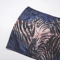 Y2K 2 Piece Set Women Tiger Str Slanted Shoulder Split Sleeve Mesh Crop Tops+Peach Hip Skirts Matching Street Outfits