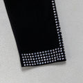 Sexy Dance Set Black Rhinestone Bikini Jacket Women Glitter Costume Nightclub Club Party Show Outfit  3 Piece Sets Outfits