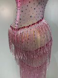 Shining Rhinestones Bodycon Long Dress Women Sexy Transparent Elagant Evening Party Birthday Prom Dress Photo Shoot Outfit