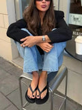 Black Loose Spliced Buttons Chic Jackets for Women Lapel Long Sleeve Commute Basics Jacket Female Summer Fashion