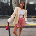 Solid Color Women's Two Piece Set Deconstructed Shoulder Design Coat Irregular Skirt Stylish Two Piece Set Fashionable Wear 2026
