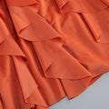 Solid Spliced Ruffles Elegant Dresses For Women Strapless High Wasit Backless Loose Dress Female Fashion